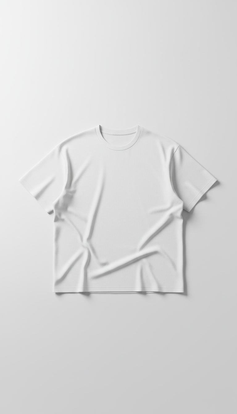 Camiseta oversized algodão Cloud White