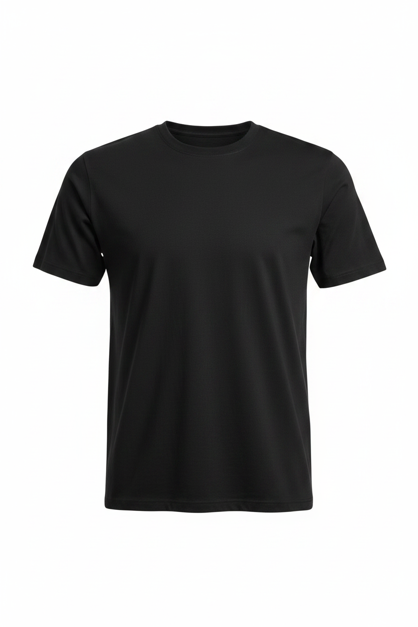 Mockup camiseta preta sem estampa